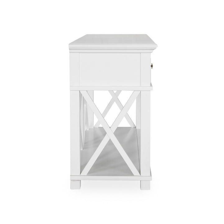 Sorrento 2 Drawer White Console - OneWorld Collection