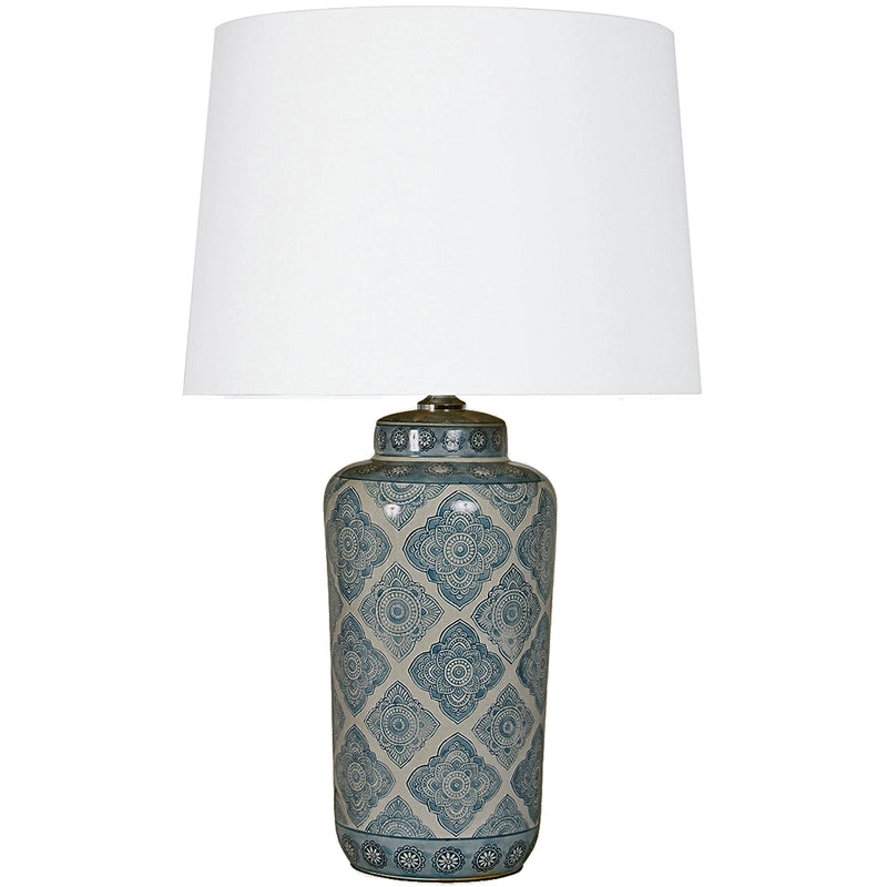 Zuri Blue & White Ceramic Lamp