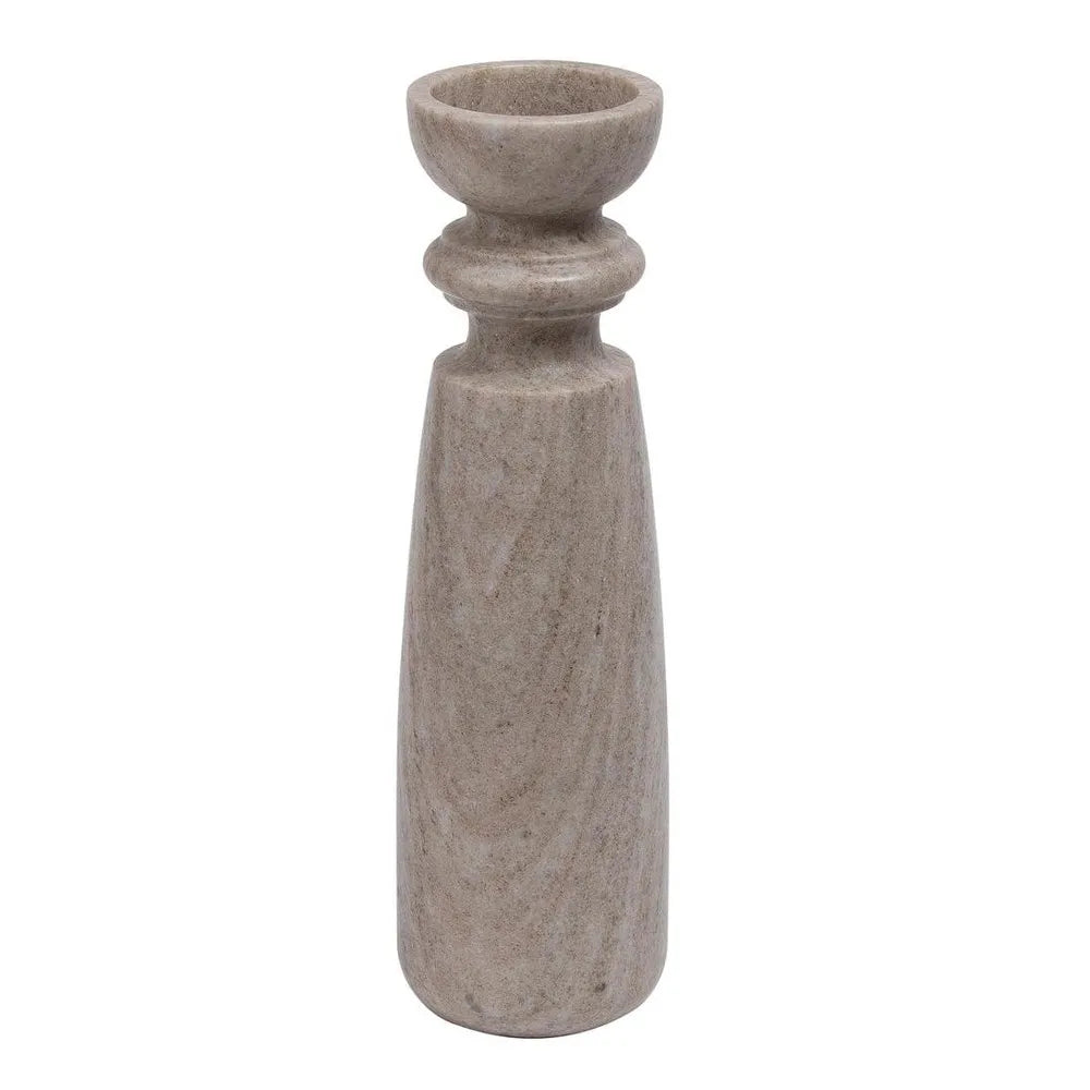 Santiago Marble Candle Stand Large Brown