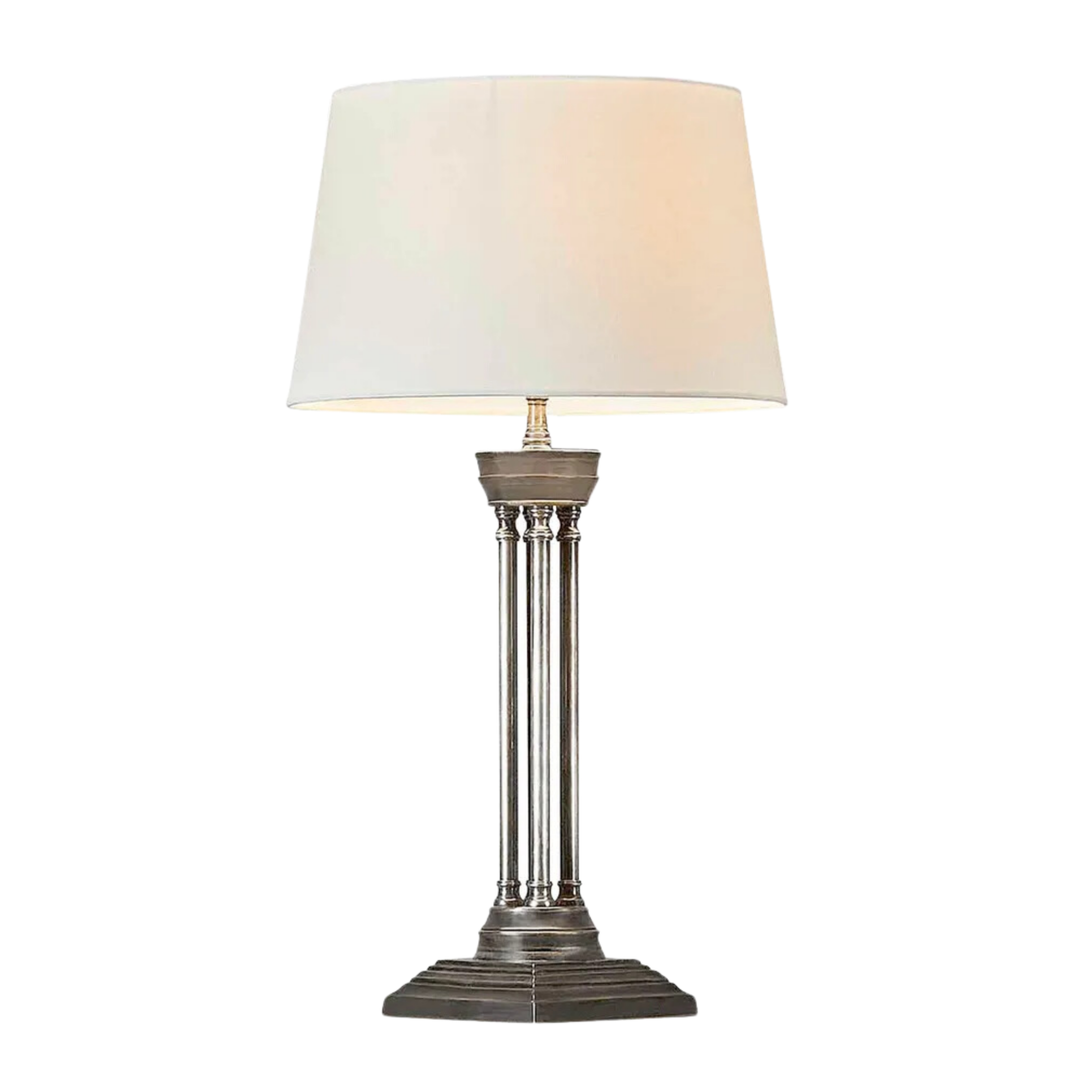 Hudson Table Lamp Antique Silver Base Only