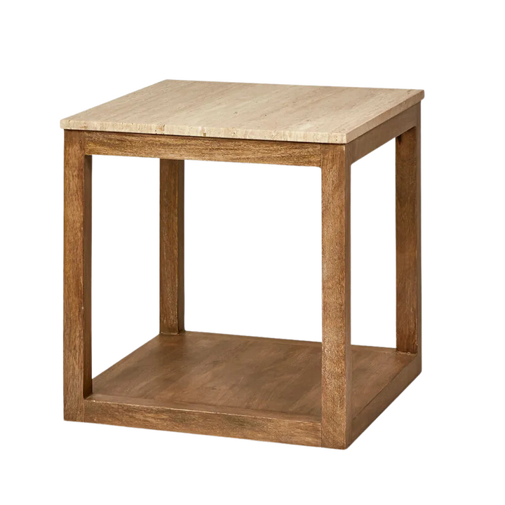 Denver Travertine Side Table