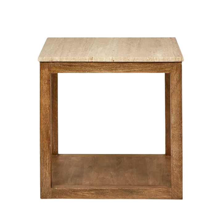 Denver Travertine Side Table