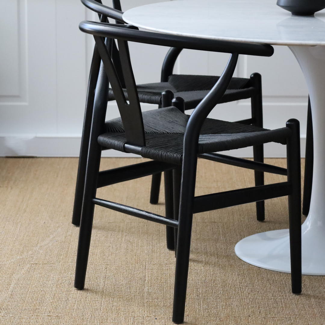 Atlas Dining Chair Black Frame Black Seat