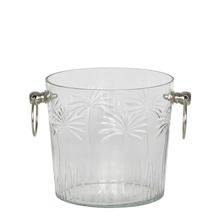 Palm Glass Ice Bucket Small