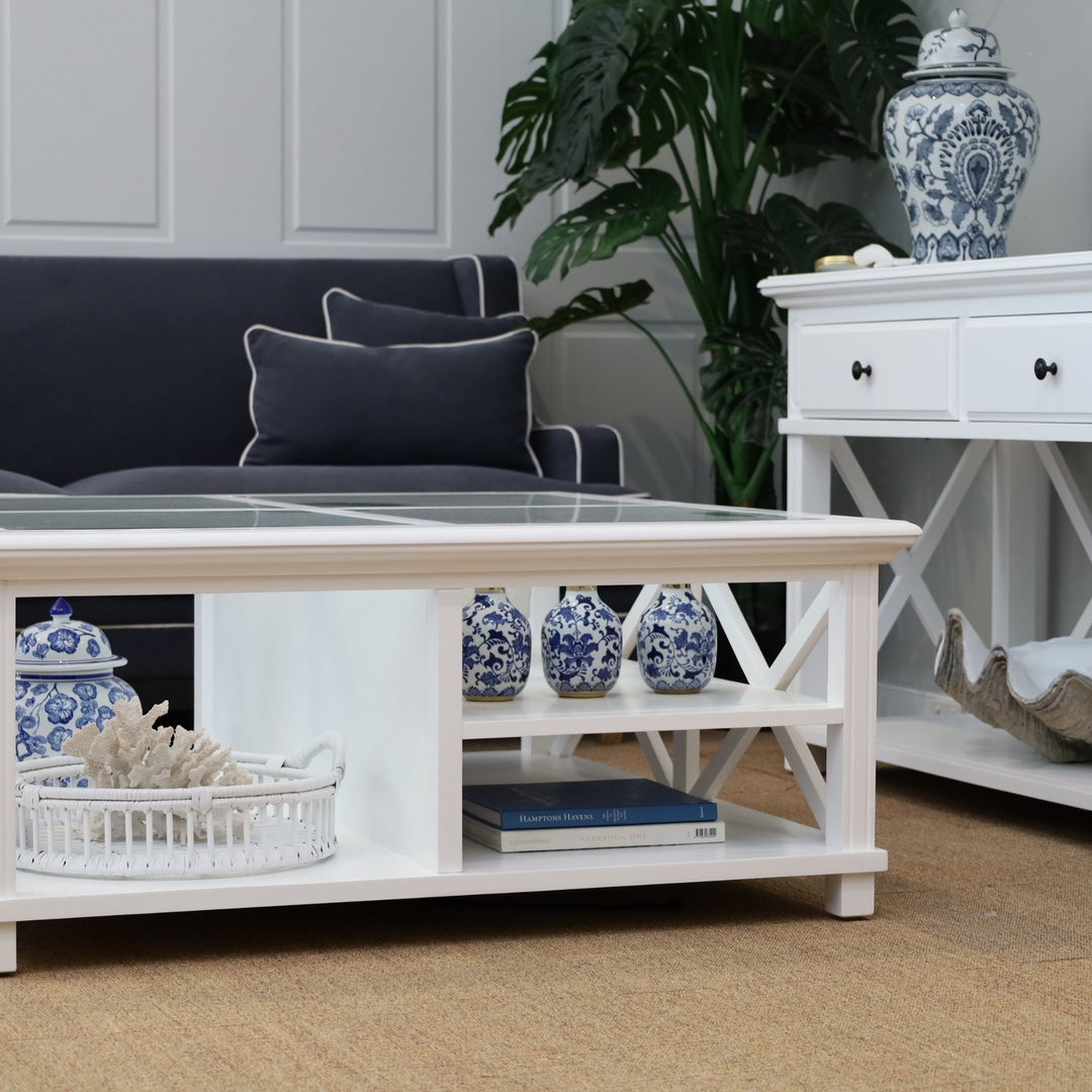 Sorrento Hamptons Square 120cm Coffee Table White