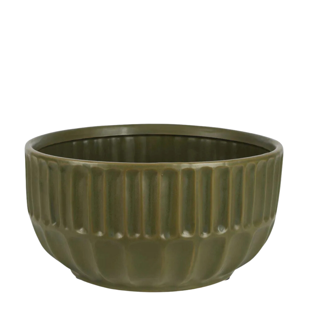 Kartun Ceramic Bowl Olive Green