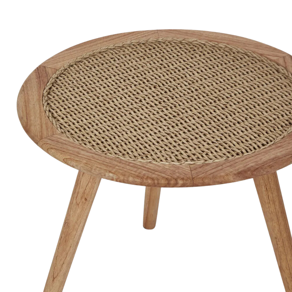 Cove Teak & Synthetic Side Table Natural Outdoor