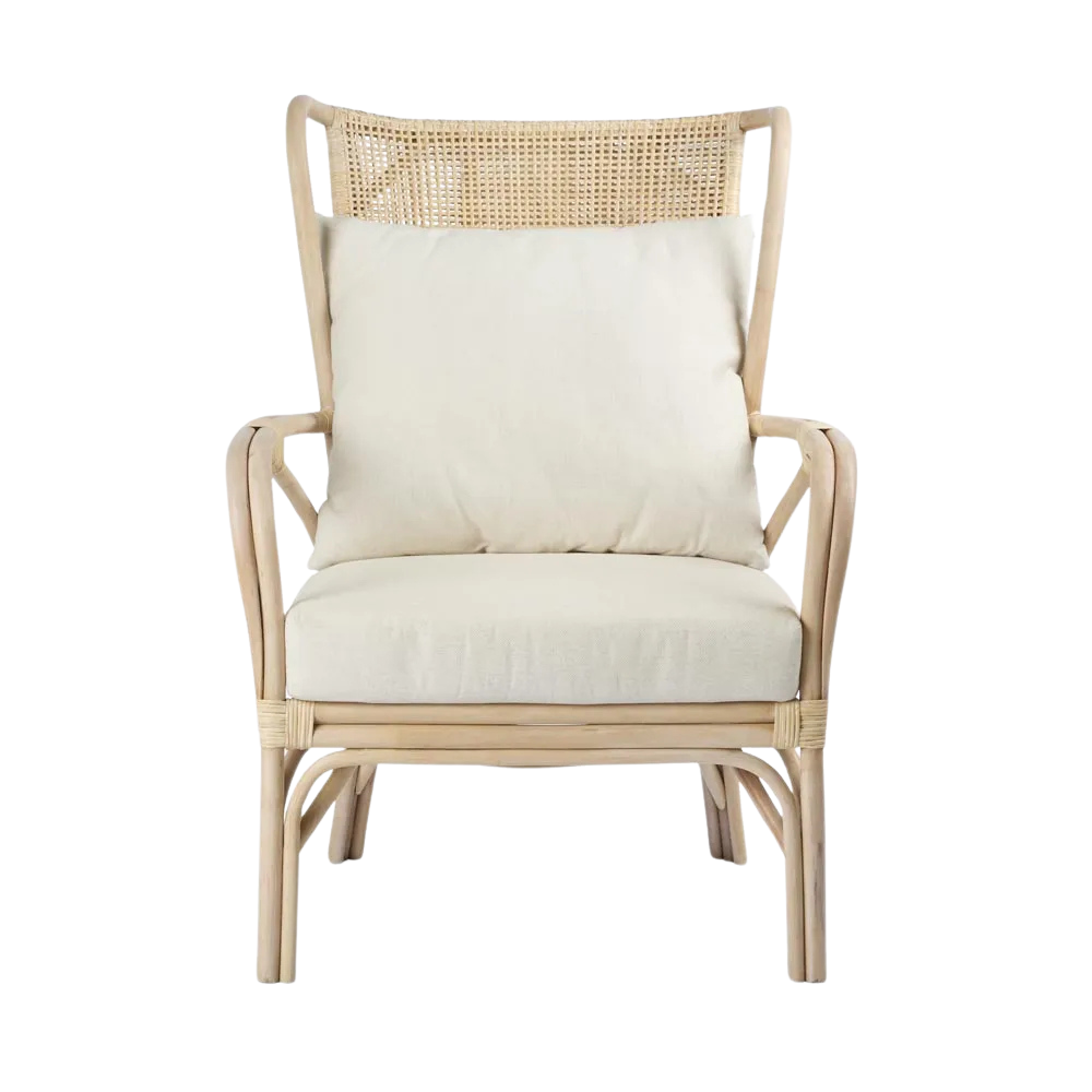 Duke Highback Chair Natural Whitewash