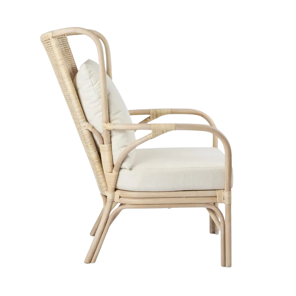 Duke Highback Chair Natural Whitewash