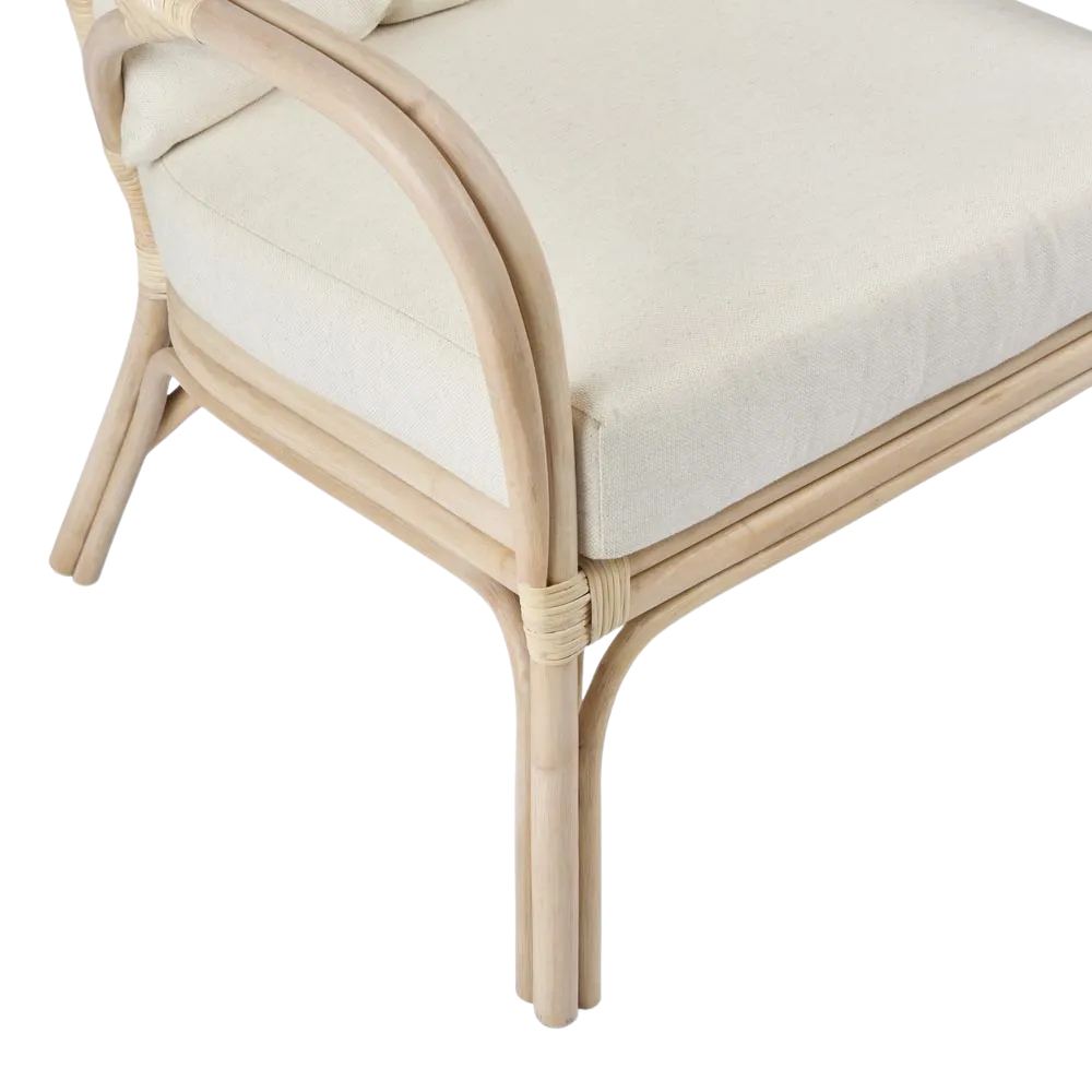 Duke Highback Chair Natural Whitewash