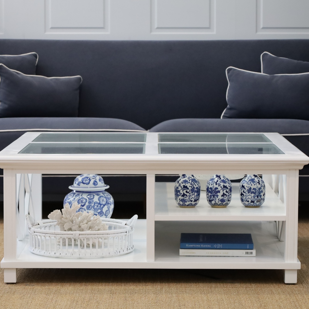 Sorrento Hamptons Square 120cm Coffee Table White