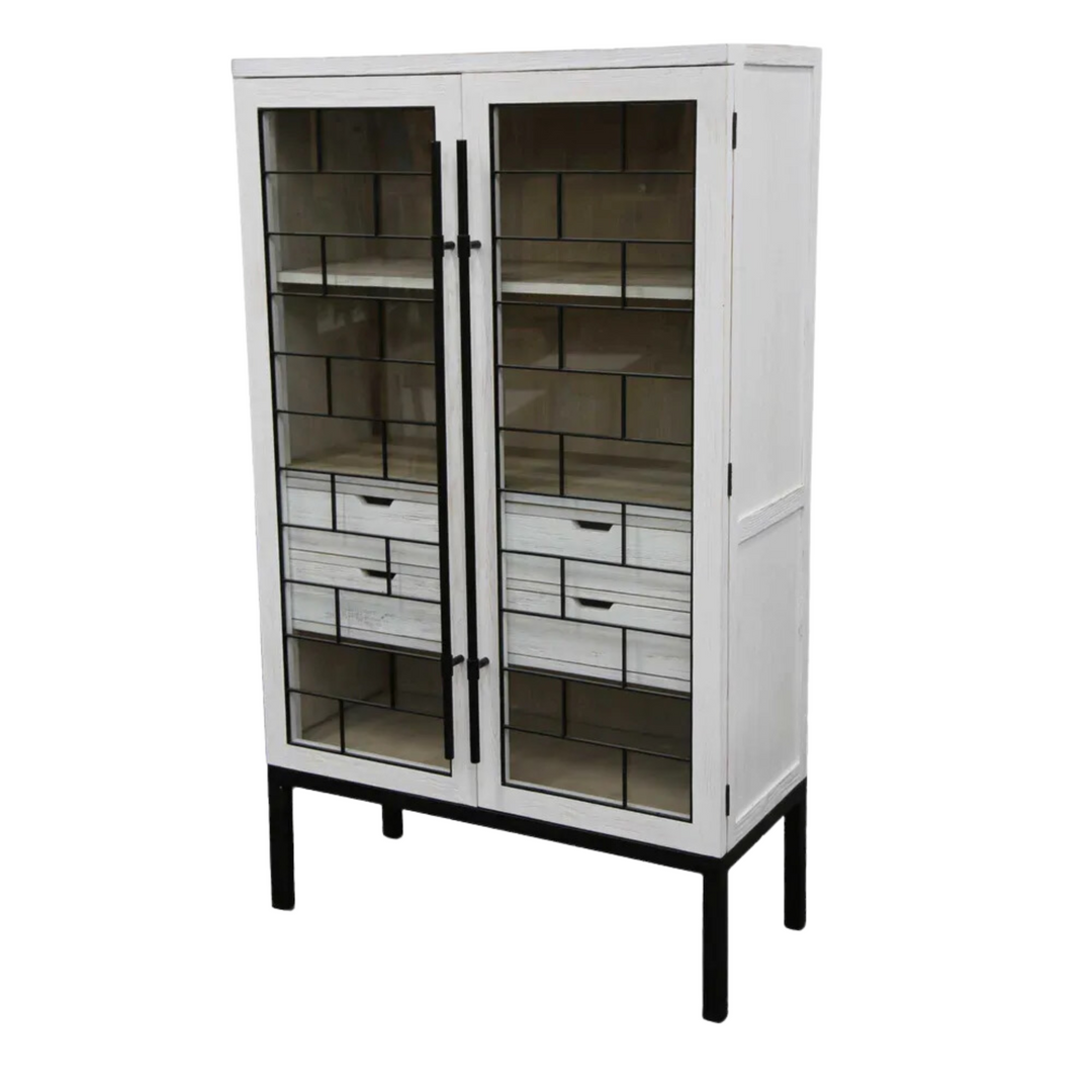 Siera Pine Cabinet Black