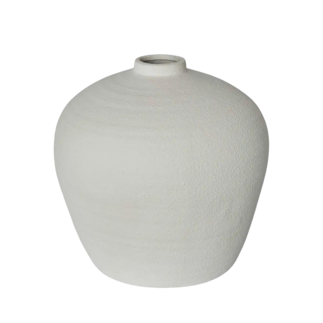 Laila Round Vase White