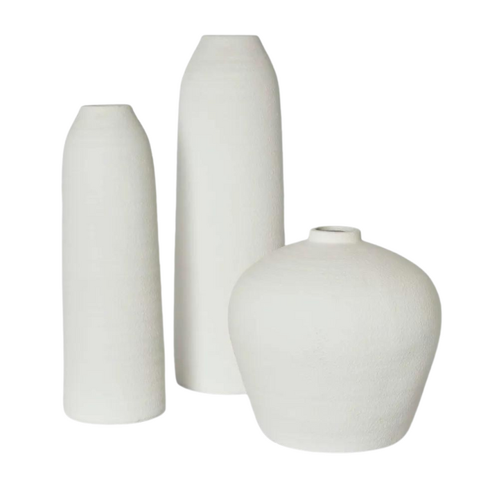 Laila Round Vase White