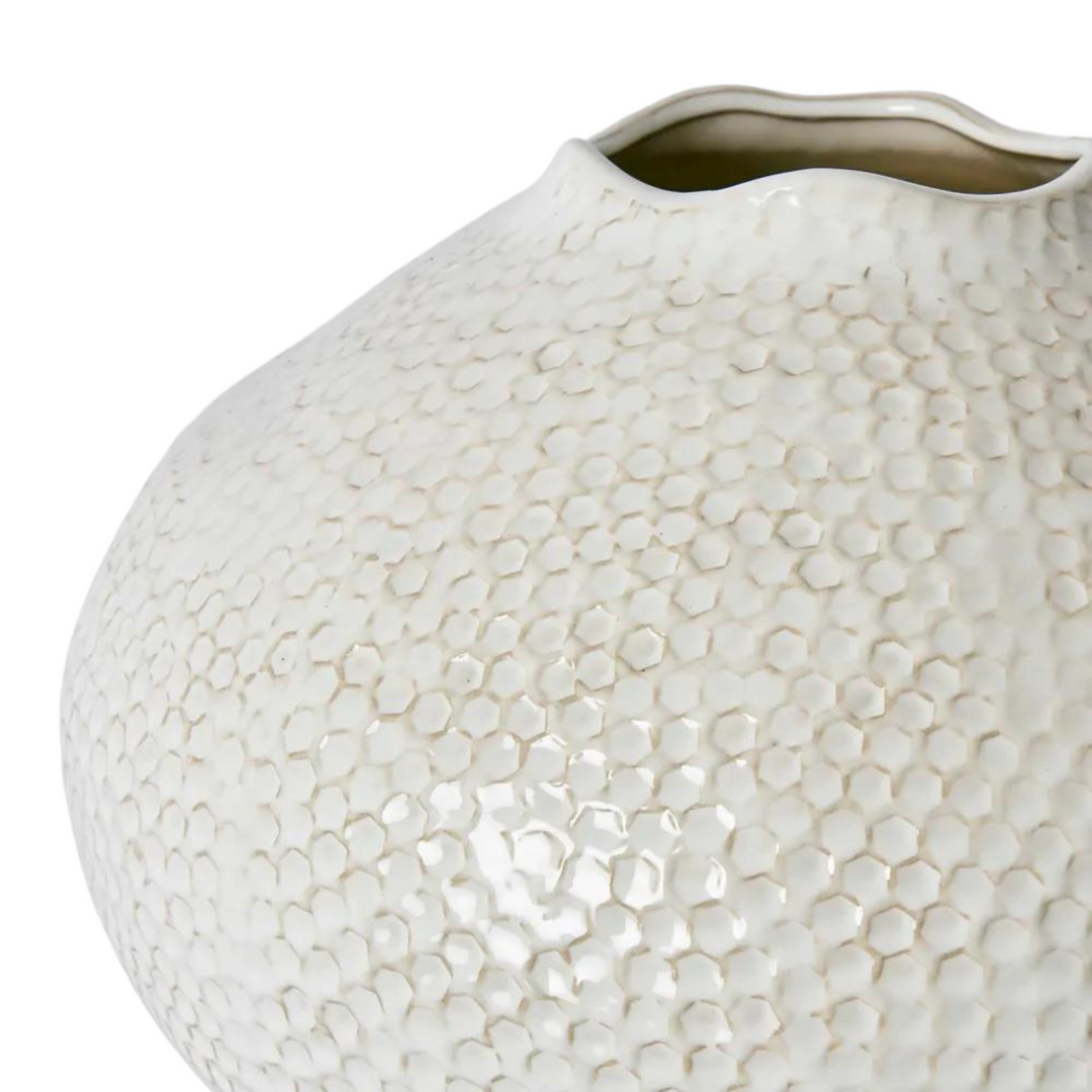 Jaylen Round Vase Cream