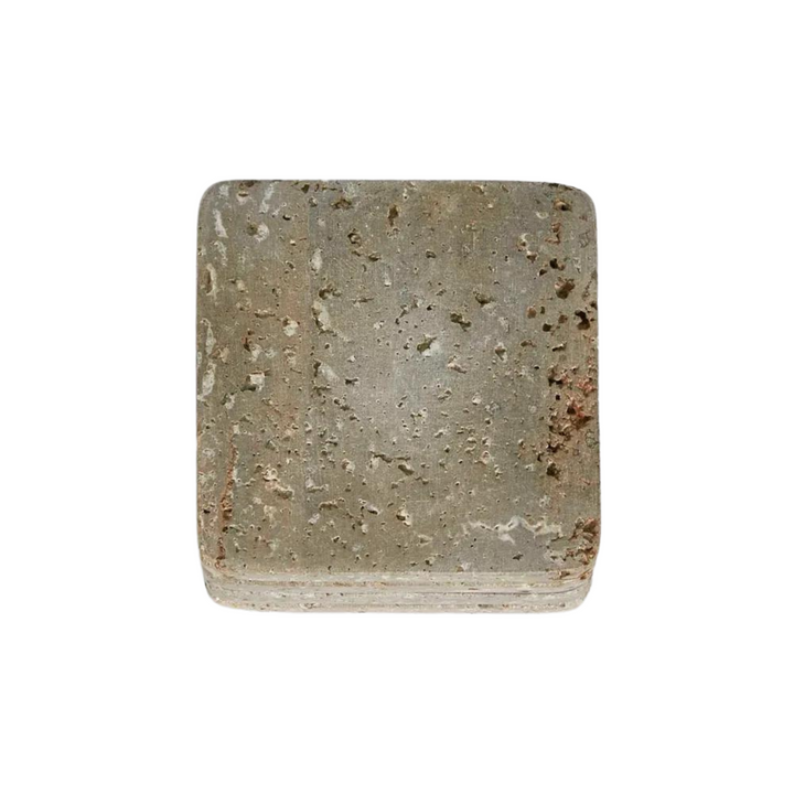 Graze Travertine Coaster Set 4 Round Rust