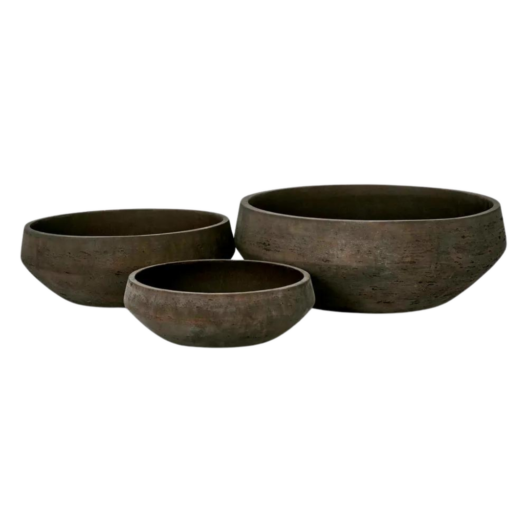 Landis Planter Bowl Set 3 Earth Brown