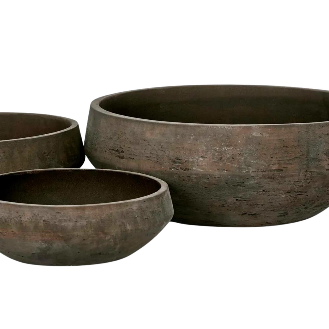 Landis Planter Bowl Set 3 Earth Brown