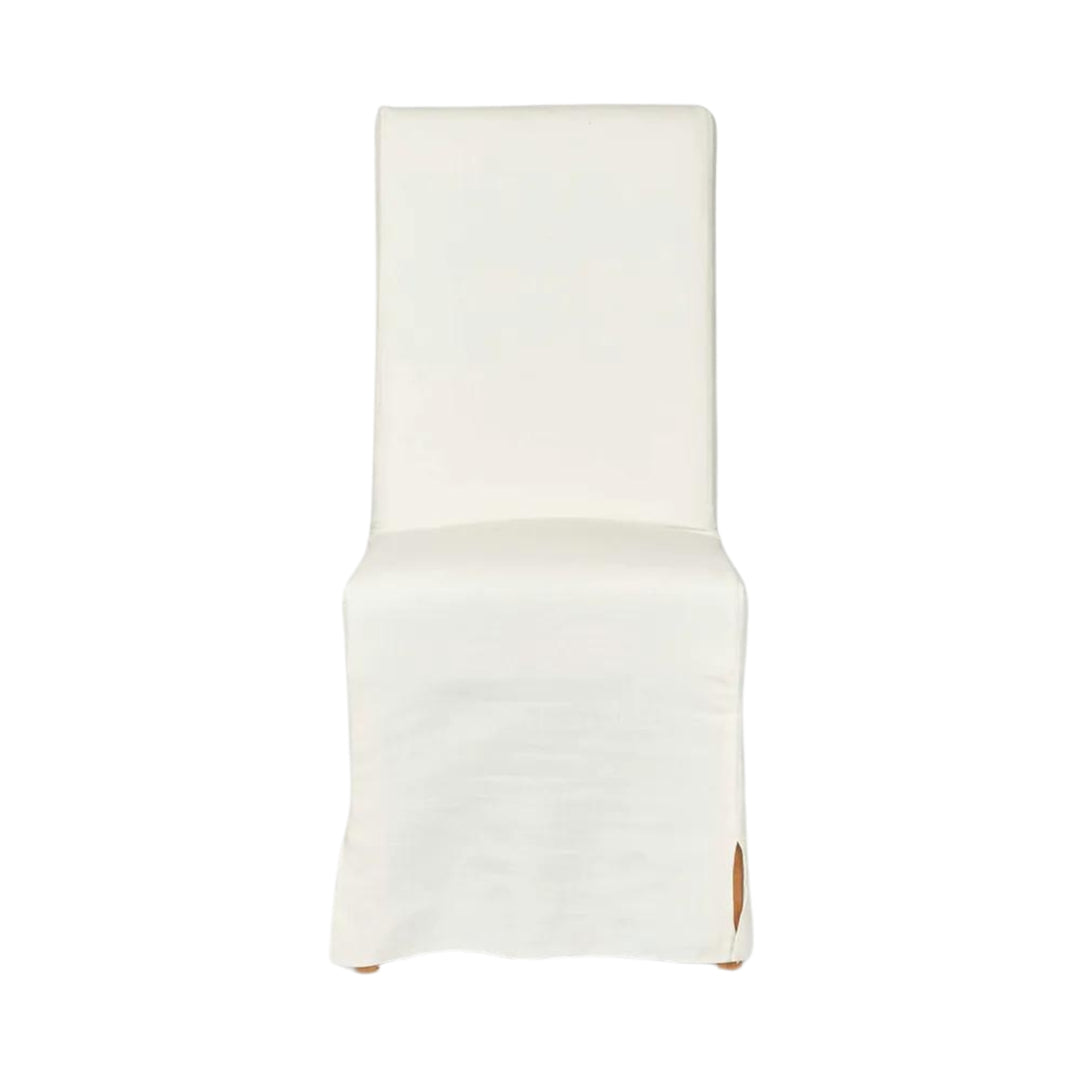 Ville Dining Chair Slip Cover Linen White