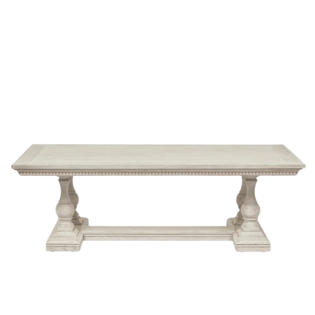 Ville Oak Dining Table White 300cm