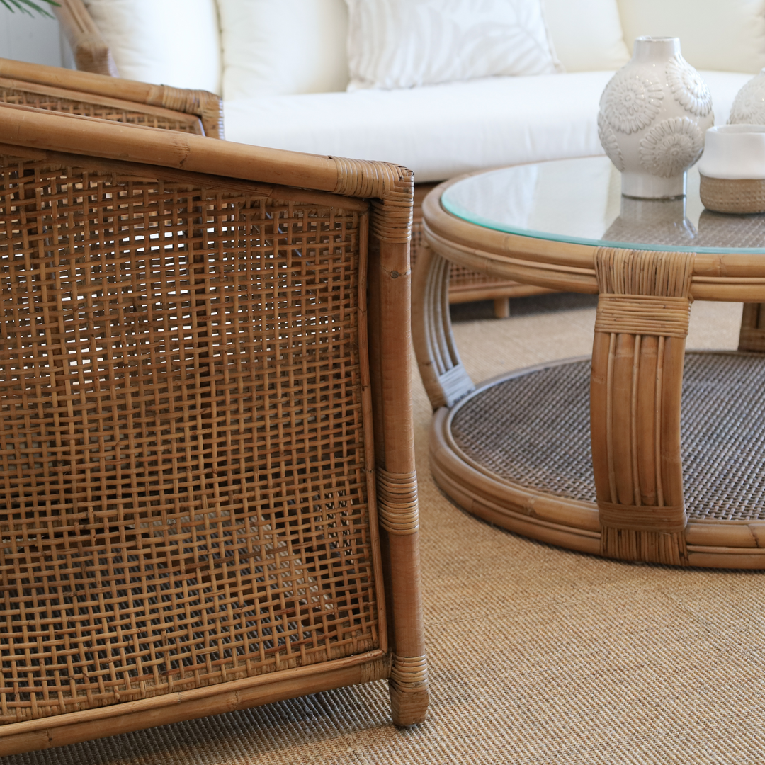 Cayman Armchair Rattan Cream Cushion