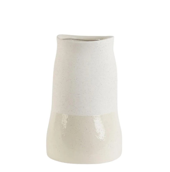 Tuba Ceramic Vase Medium White