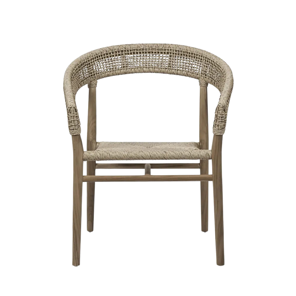 Cove Teak & Synthetic Dining Chair Natural -Outdoor