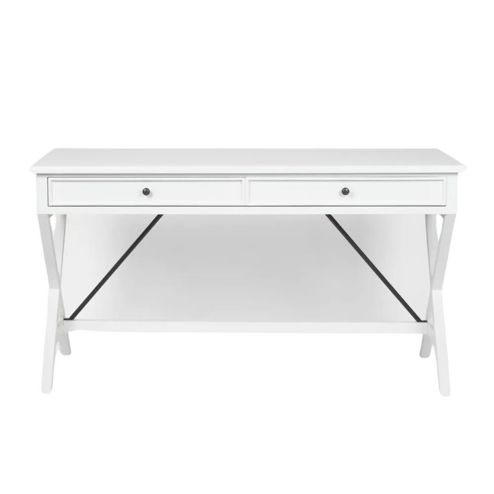 Amos Oak Desk White