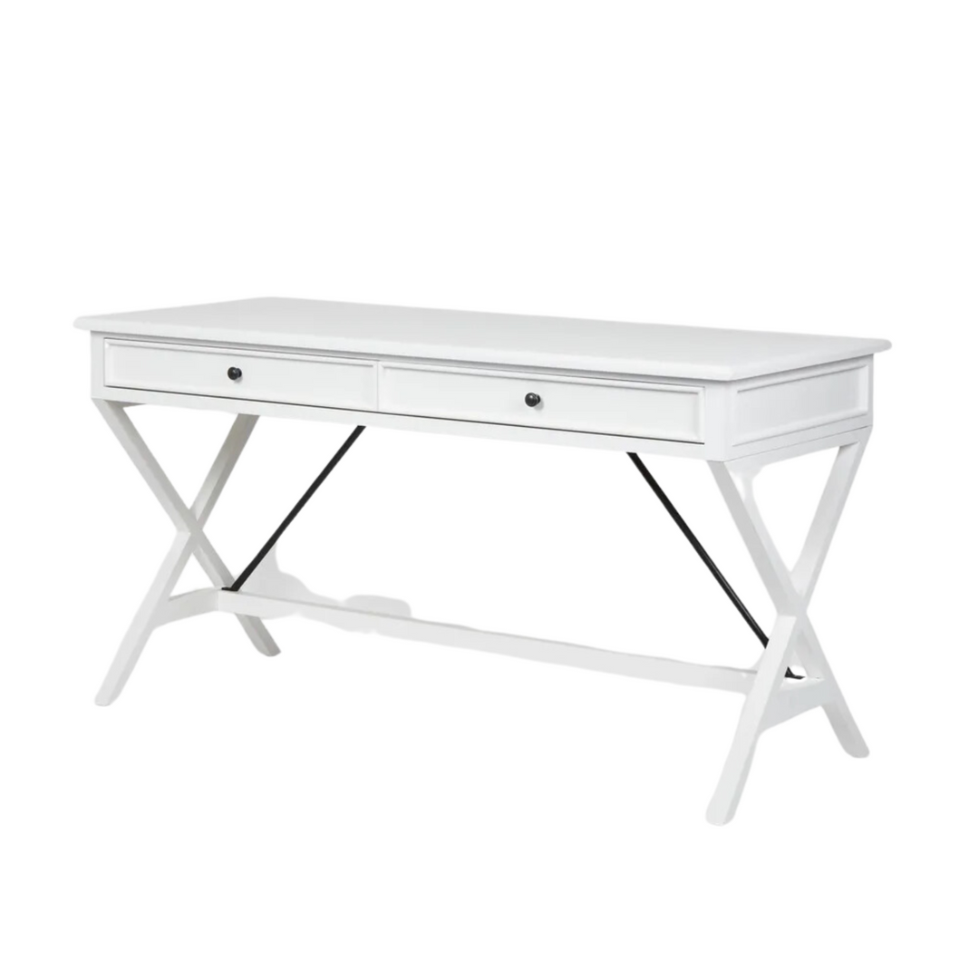 Amos Oak Desk White