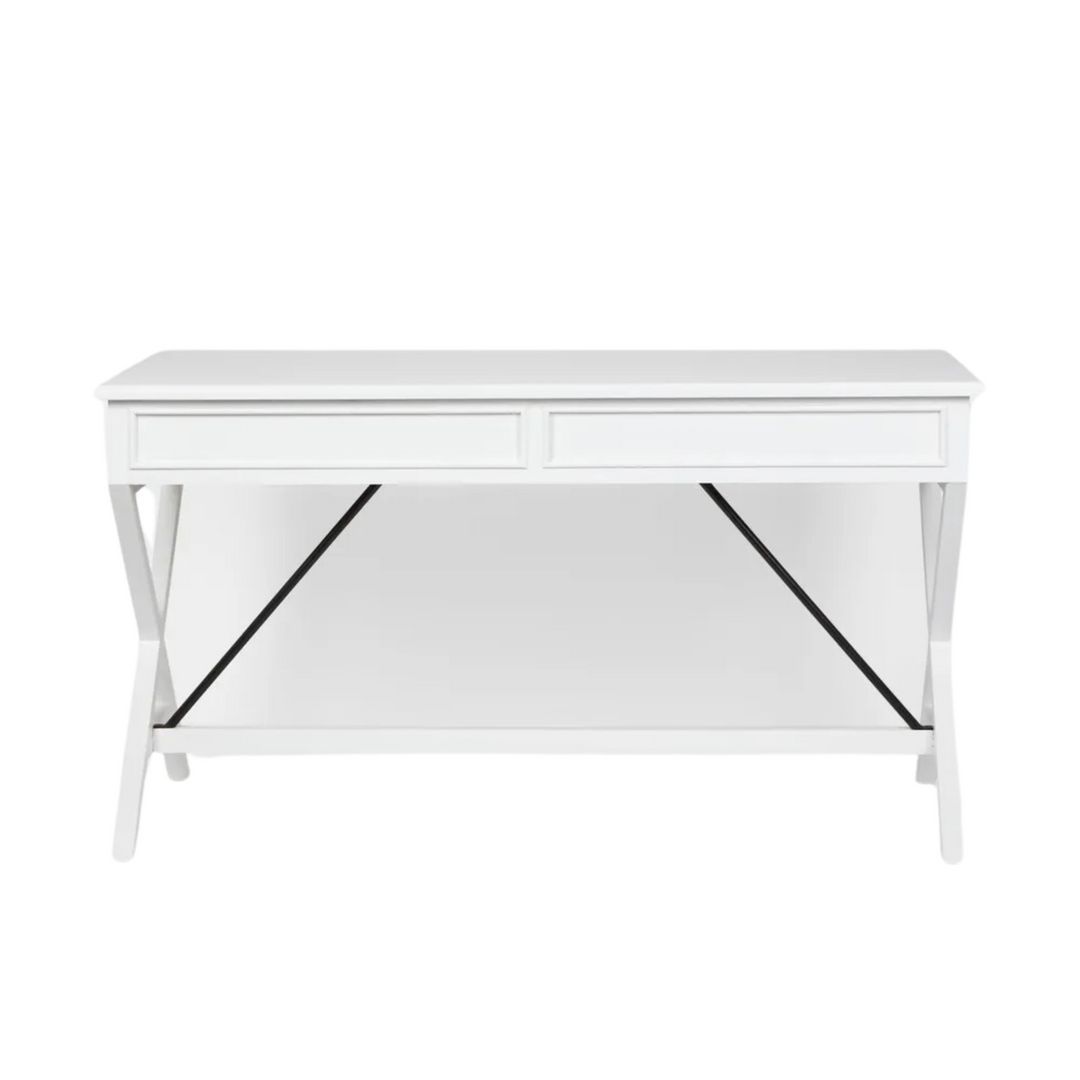 Amos Oak Desk White