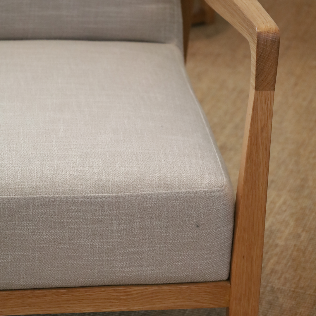 Preston Armchair Ash Natural Fabric