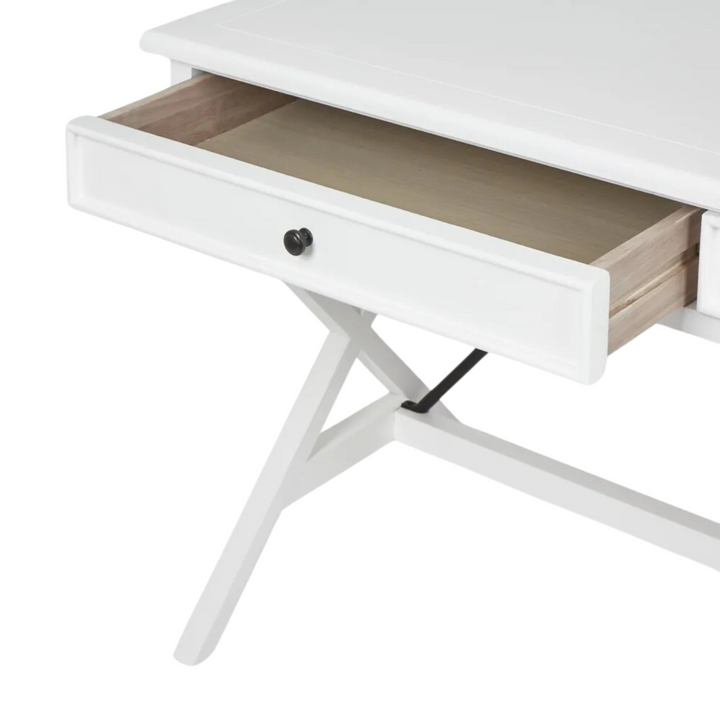 Amos Oak Desk White