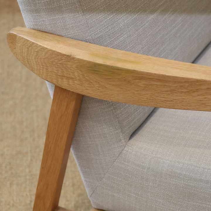 Preston Armchair Ash Natural Fabric