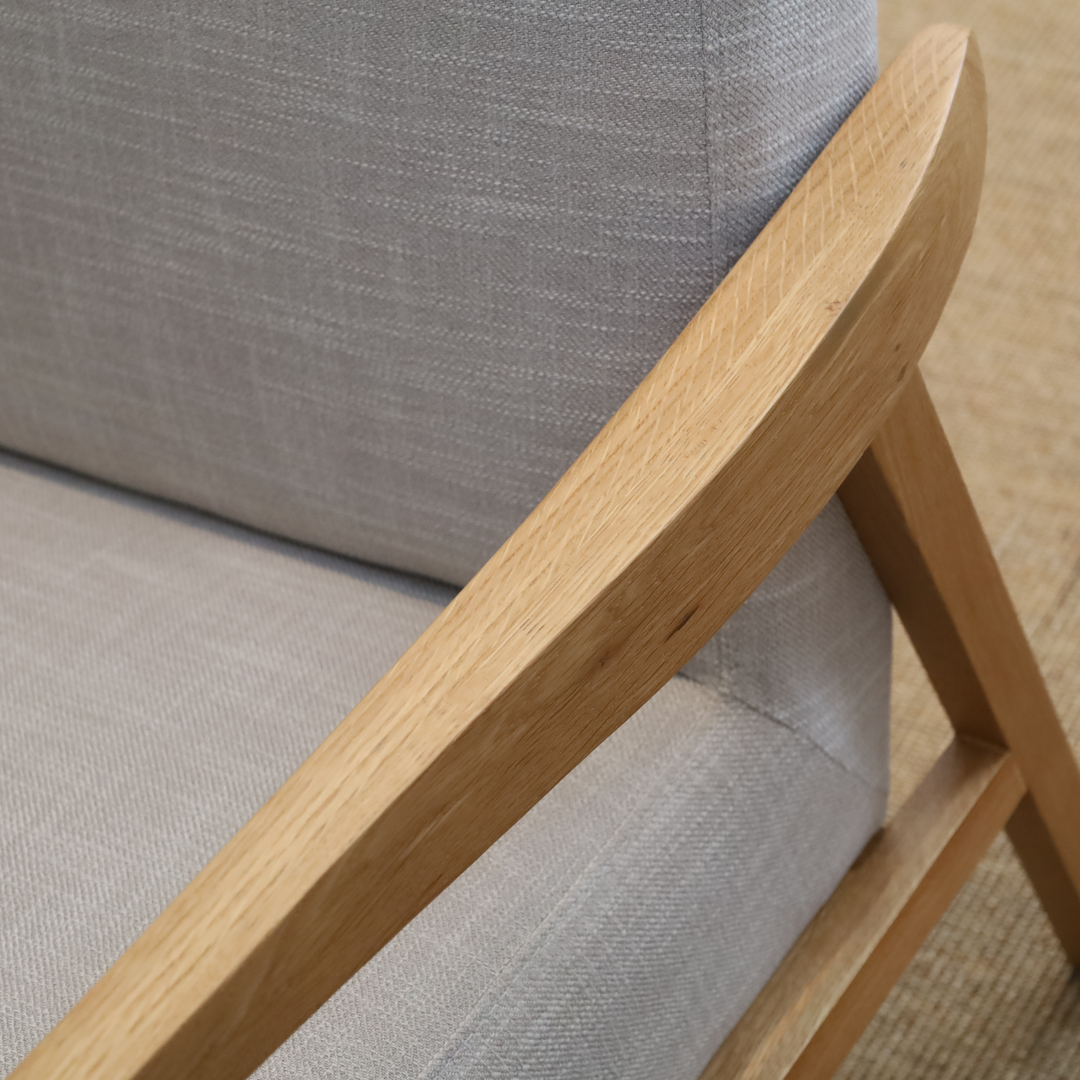 Preston Armchair Ash Natural Fabric