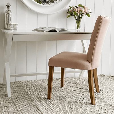 Greenwich Linen Dining Chair Blush  *Limited Edition