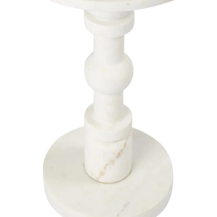 Athens Marble Occasional Table White