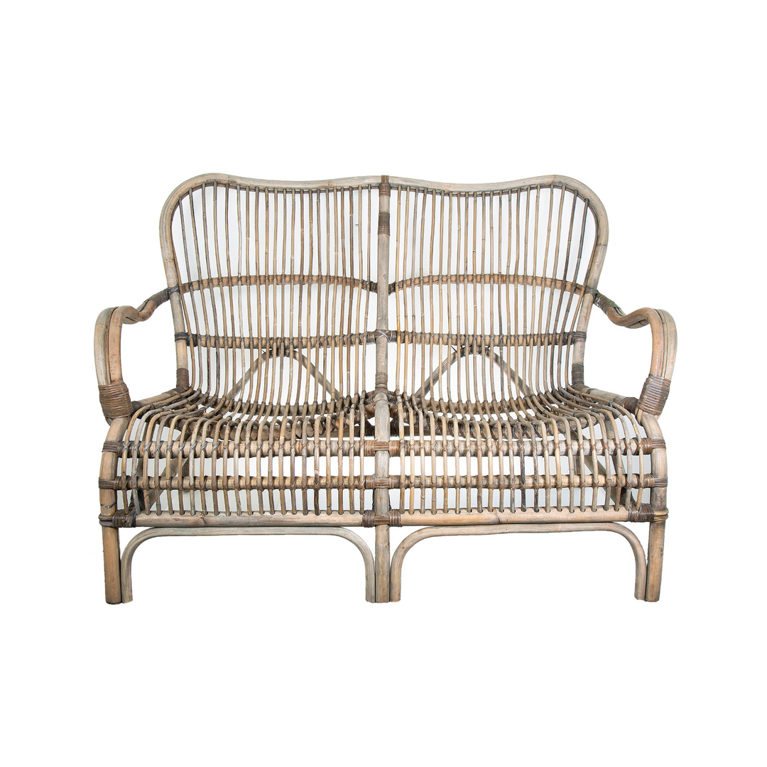 Seville Rattan Two Seater Kubu Grey -Outdoor Undercover