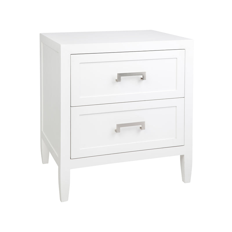 Xavier Bedside Table - Large White