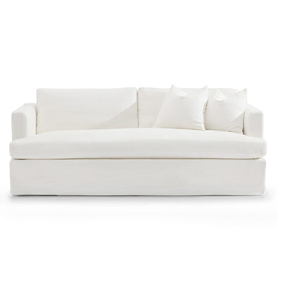 Merrick 3 Seater Slip Cover Sofa - White Linen colour