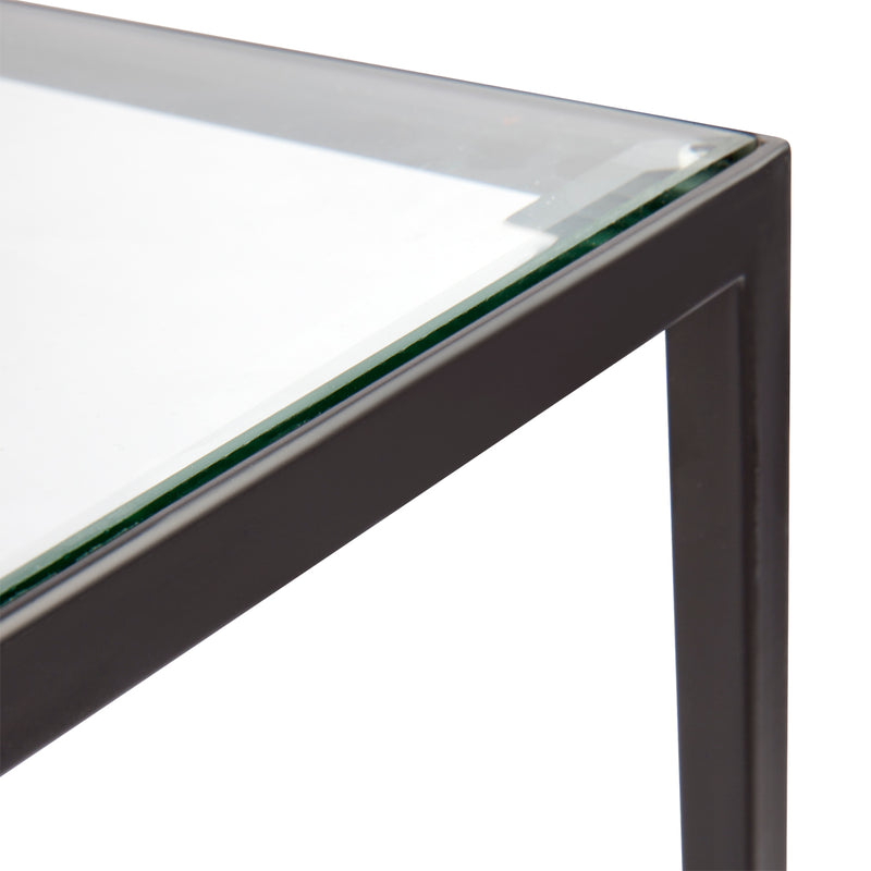 Nova Glass Console Table Small Black