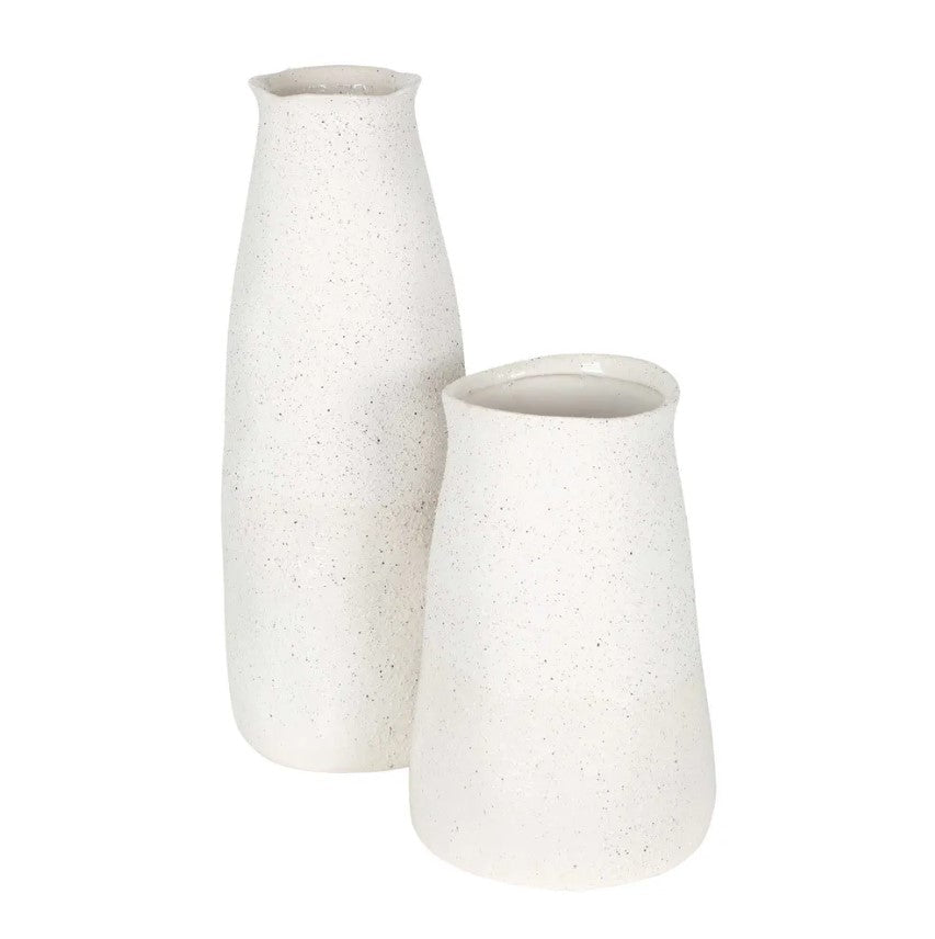 Tuba Ceramic Vase Large White