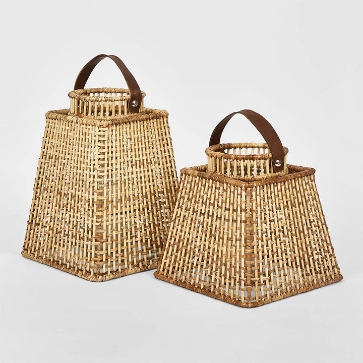 Eden Rattan Lantern Square Small Natural