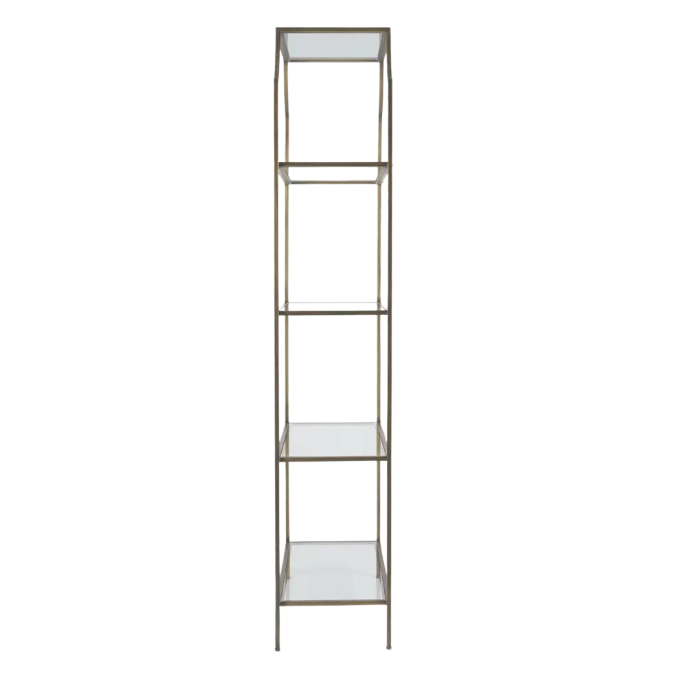 Palladium Brass Iron & Glass Shelves