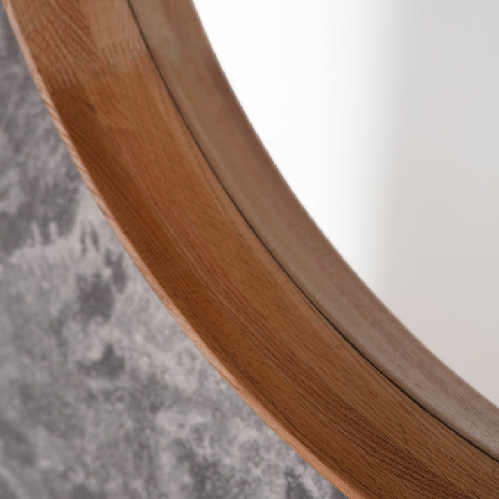 Keaton Round Mirror Oak Lrge