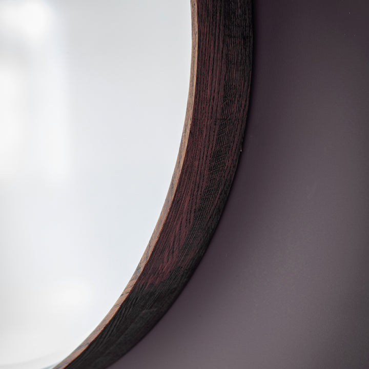 Keaton Round Mirror Walnut Medium