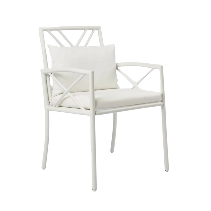 Elodie Outdoor Dining Chair White