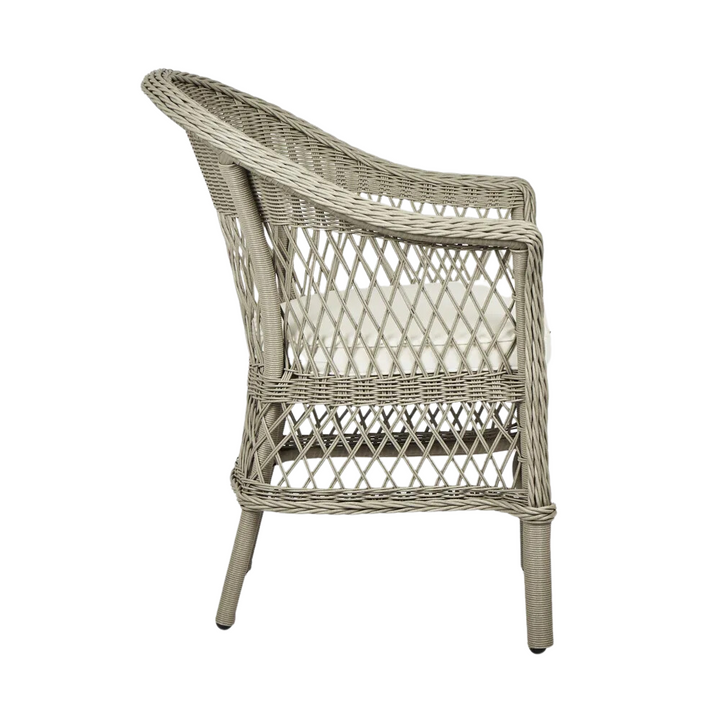 Marco Aluminium Synthetic Wicker Chair Grey -Outdoor