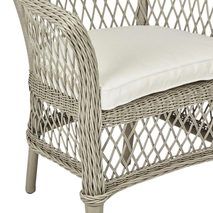 Marco Aluminium Synthetic Wicker Chair Grey -Outdoor