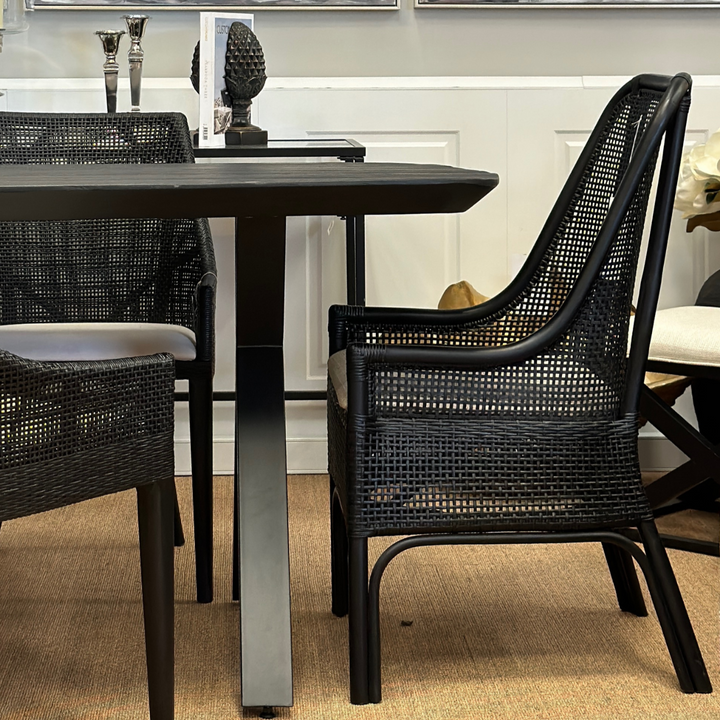 Victoria Hamptons Dining Chair Black