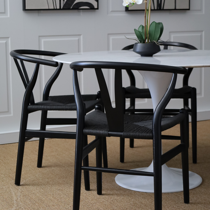 Atlas Dining Chair Black Frame Black Seat